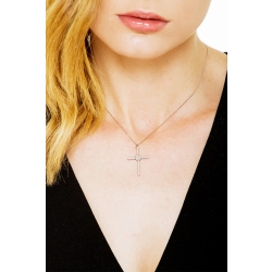 Diamant Kreuzanhänger Weissgold 750 2