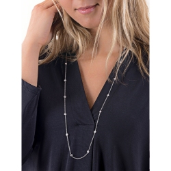 White gold 18k long necklace with 19 diamonds 2