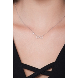 Collier infini en or blanc 18k avec diamants  2