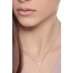Heart necklace with diamond pavè 2