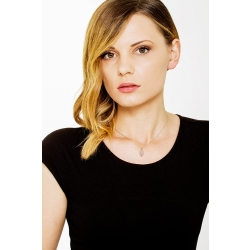 Collar niña oro blanco 18k con diamante brillante 2