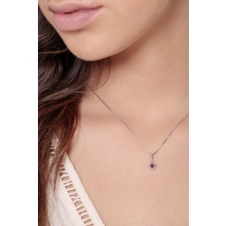 18k white gold pendant with ruby 2