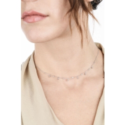 Collar en oro blanco de 18k con diamantes  2