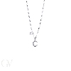 Letter C pendant with diamonds 