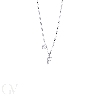 Letter F pendant with diamonds  