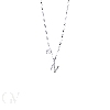 Letter N pendant with diamonds and a little solitaire  