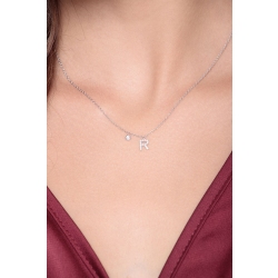 Letter R pendant with diamonds and a little solitaire   2