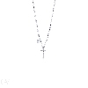 Collana lettera T in oro bianco 18k con diamanti