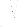 Letter V pendant with diamonds and a little solitaire  
