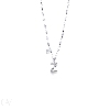Letter Z pendant with diamonds and a little solitaire  