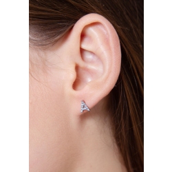 A letter earring in white gold and diamonds 2
