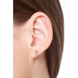 Letter earring S in white gold and diamonds 2