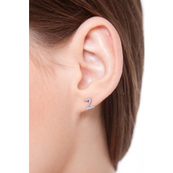 Letter Z single earring with diamonds 2