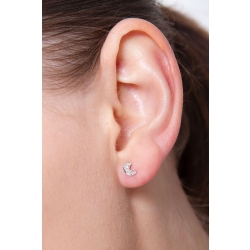 18k white gold half mon earrings with diamonds 2