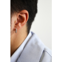 Single hoop in white gold with diamonds  2