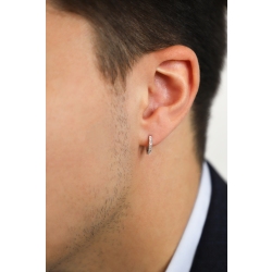 Créole unique en or blanc 18 carats avec des diamants blancs 2