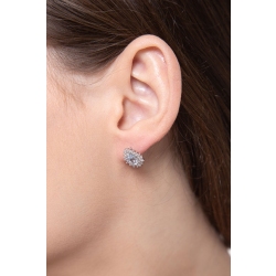 Tropfen Aquamarin Diamant Ohrringe Weissgold 2