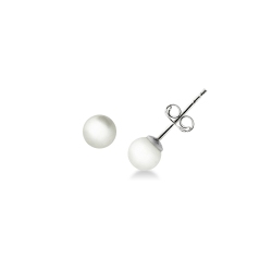 White gold 18k stud pearl earrings 
