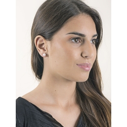 White gold 18k stud earrings with 7,50 mm pearls 2