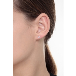 3 prongs diamond stud earrings 0,24 ct 2