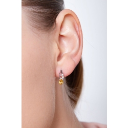 Fancy earrings with oval citrines and diamonds 2