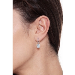 Ohrringe Aquamarin und Diamanten Weißgold 2
