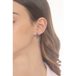Pendientes de oro blanco 18k con tanzanita y diamantes 2