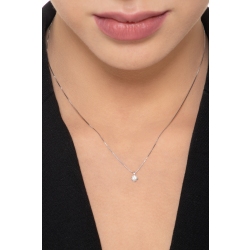 Collar punto de luz oro blanco 18k diamante 2