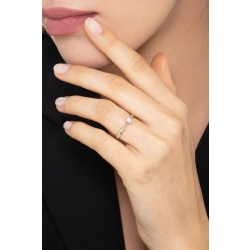 Bague Solitaire Diamant 0,25 ct en Or Blanc 18k 2