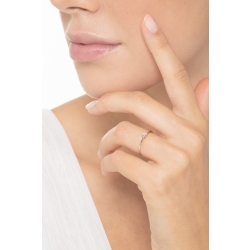 Anillo solitario oro 18 quilates con diamante 0,04 ct  2