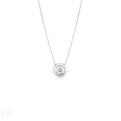 Bezel setting diamond solitaire pendant 2