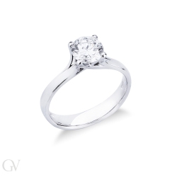 Verlobungsring 4er Krappenfassung Weißgold 2