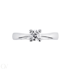 Solitaire setting in white gold 18k