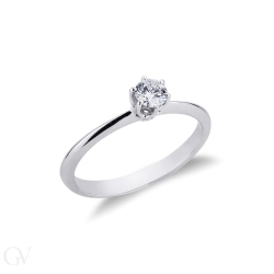 18k white gold solitaire setting six prongs 2