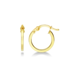 Pendientes mujer modernos aro en oro amarillo 18k 