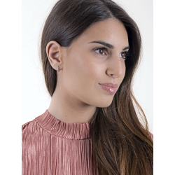 Boucles d'oreilles en créole en or blanc 18k 2