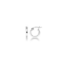 White gold 18k little hoops 