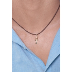 Colgante Cruz Egípcia en oro amarillo 18k 2