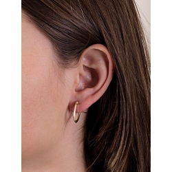 18k yellow gold oval earrings  2