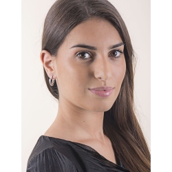 Pendientes ovalados en oro blanco de 18k 2