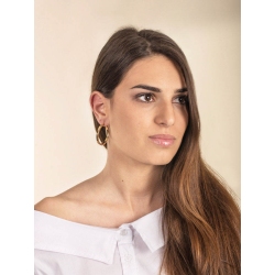 Boucles d’oreilles créoles en Or Jaune 18k diamètre 3 cm 2