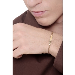 Bracelet in yellow gold 18k with engravable platelet 2