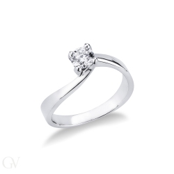 Monture solitaire anneau twisté 2