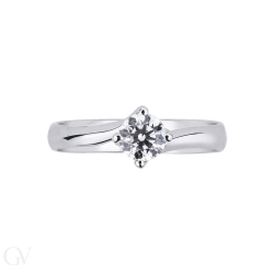 Monture solitaire Valentino en forme de losange 