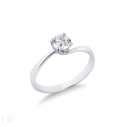 Solitaire setting in white gold 18k 2