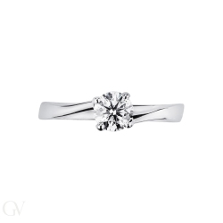 Solitaire setting in white gold 18k