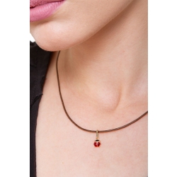 Ciondolo Coccinella in oro giallo 18k smaltato. 2