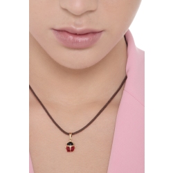 Pendentif coccinelle en or jaune 18k émaillé 1,5 cm 2