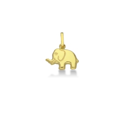 Pendentif animal éléphant en Or Jaune 18k