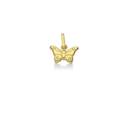 Pendentif papillon en or jaune 18k
